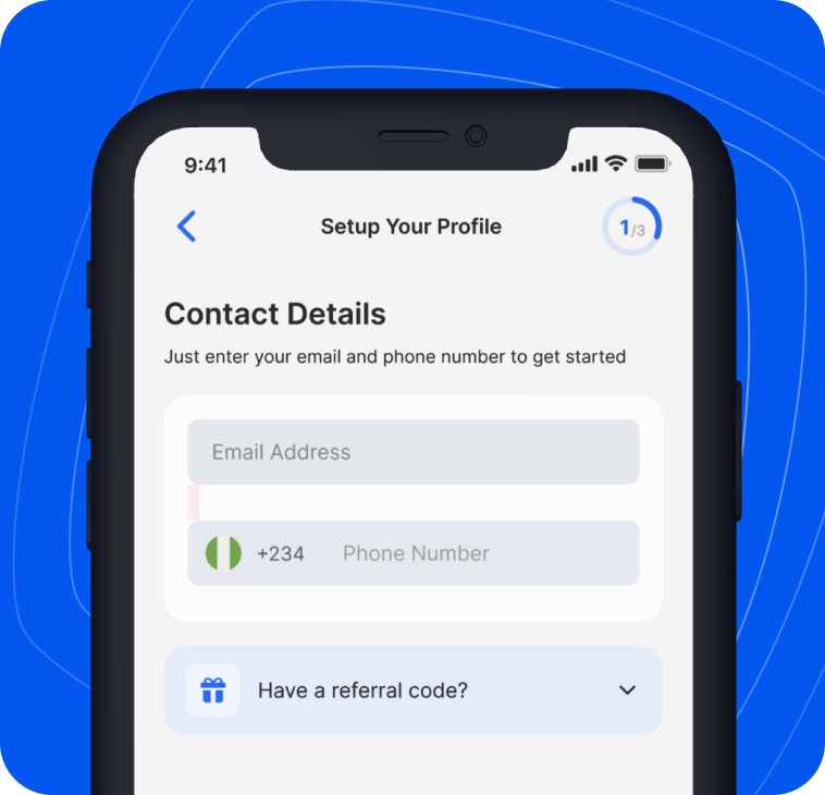 Get verified with your BVN and KYC details